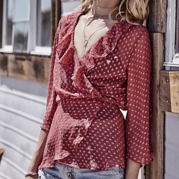 Auguste the Label She Might Be Sweet Ruffle Wrap Top - 2 - Picture 4 of 4